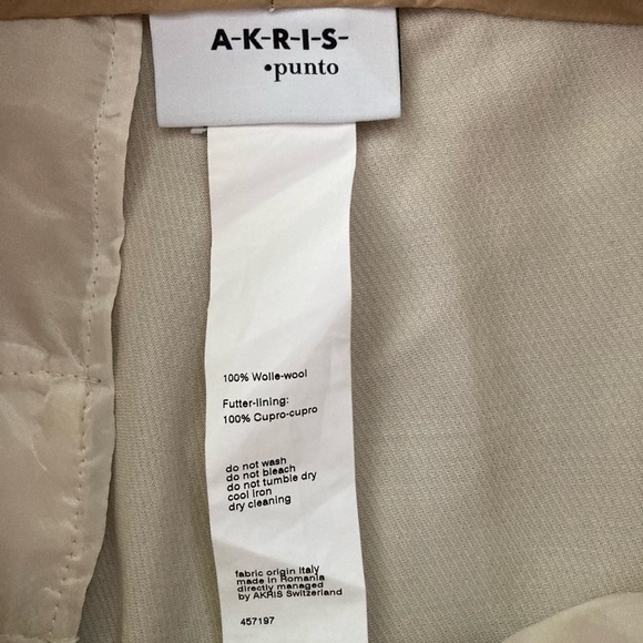 Akris Punto Fred Virgin Wool Gabardine Tapered High Waist Ankle Pants NWOT - Picture 10 of 14